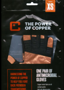 xs-front of package of copper glove